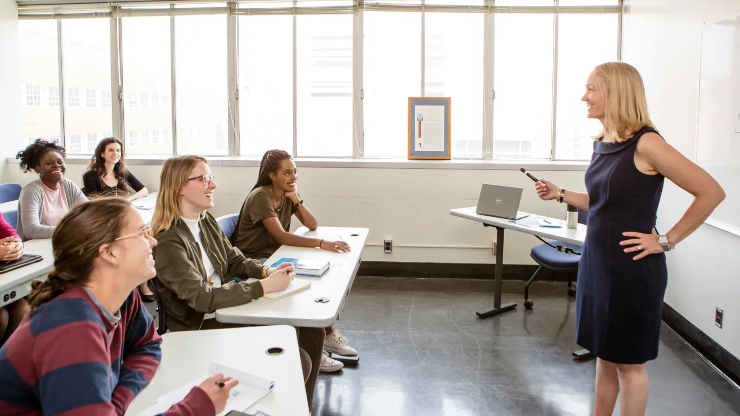students learning in classroom