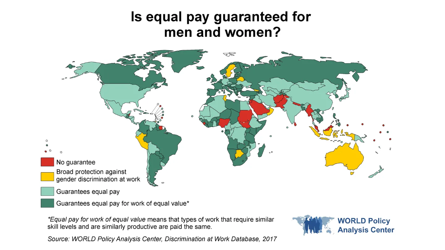 WORLD Map of Pay Equality