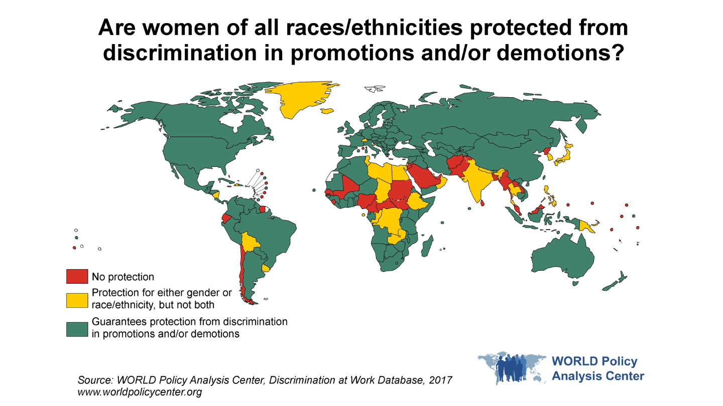 WORLD Map of Promotions and Demotions based on Race